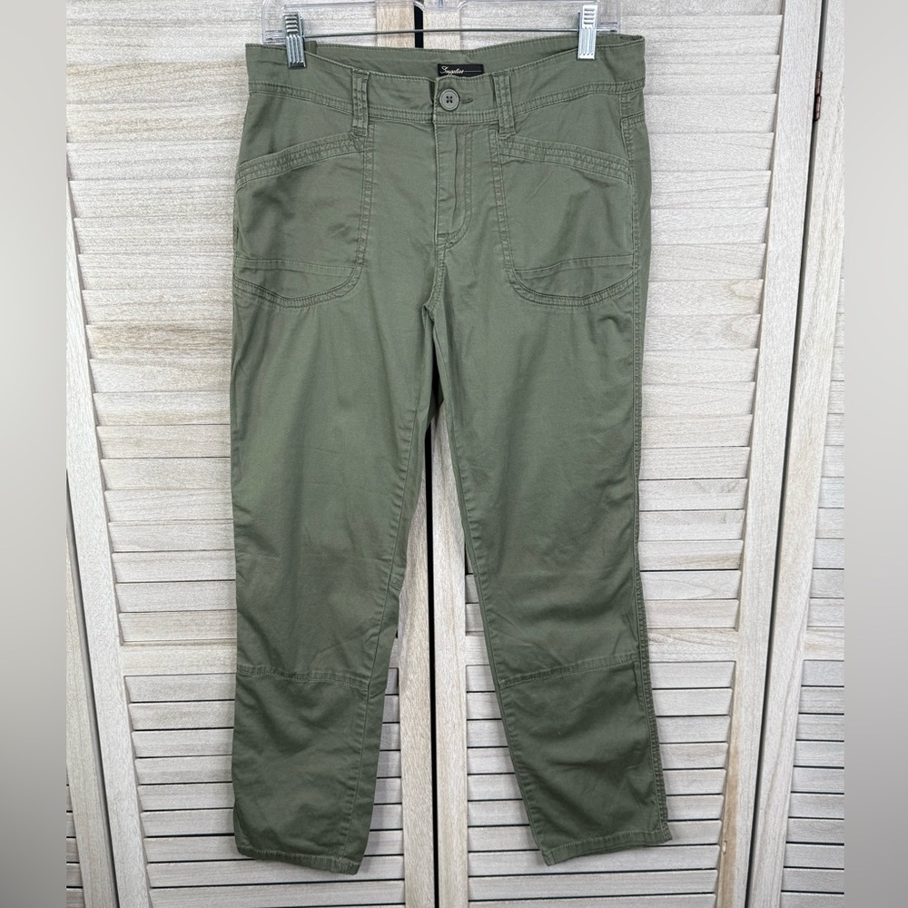 SUPPLIES Women's Lightweight Cargo Pants Green-6